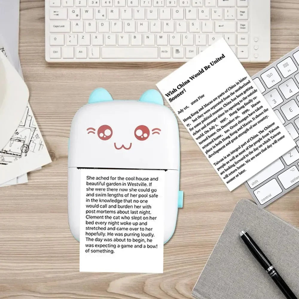 "Smart Inkless Mini Printer - Wireless Bluetooth Thermal Sticker & Label Maker"