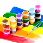 Water colors with Brush